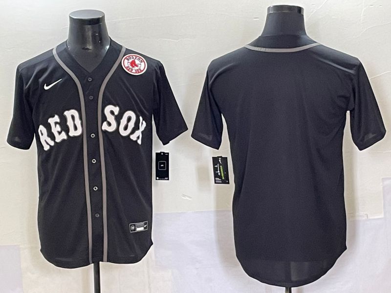Men 2025 Boston Red Sox Blank Black Game Nike MLB Jersey style 7032